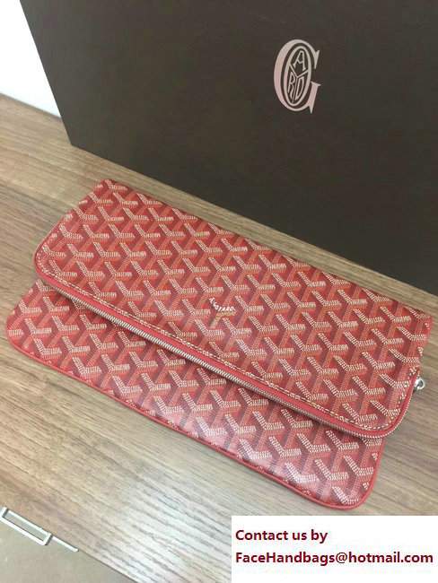 Goyard Sainte Marie Clutch Bag Red