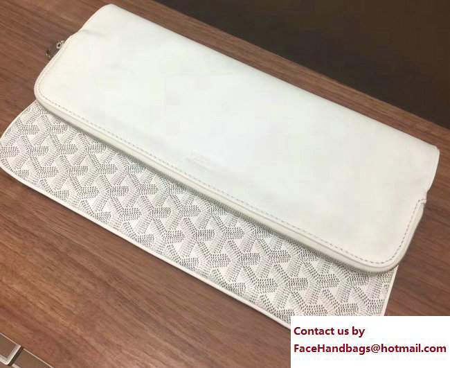 Goyard Sainte Marie Clutch Bag White