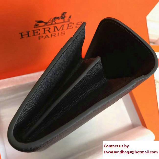 Hermes Swift Leather Constance Long Wallet Black