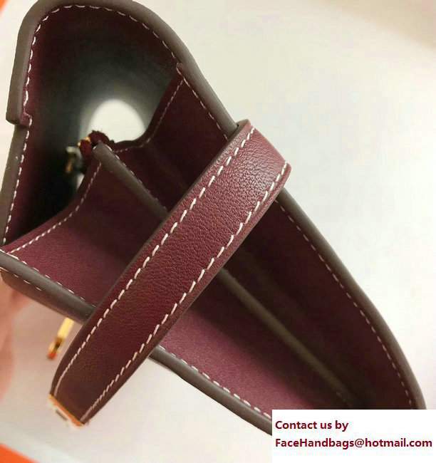 Hermes Swift Leather Kelly Long Wallet Bordeaux