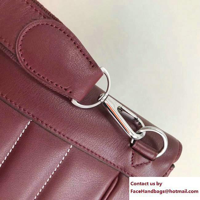 Hermes Swift Leather Mini Berline Bag Date Red