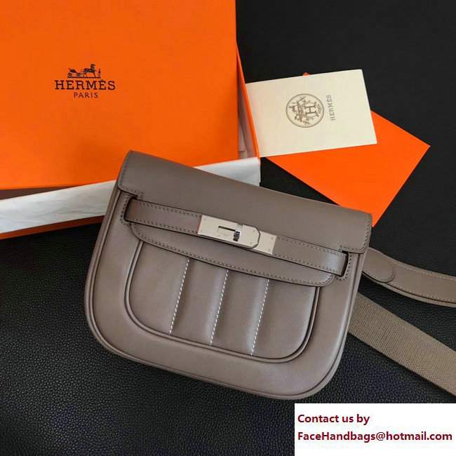 Hermes Swift Leather Mini Berline Bag Etoupe