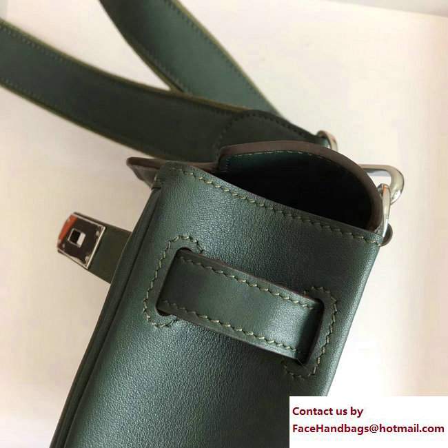 Hermes Swift Leather Mini Berline Bag Green