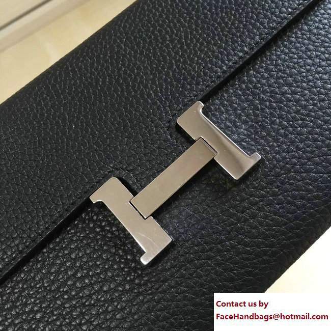 Hermes Togo Leather Constance Long Wallet Black