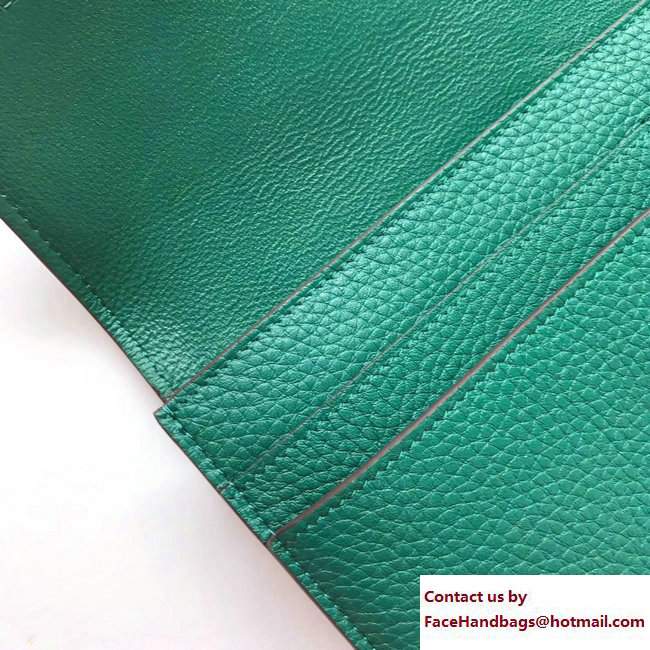 Hermes Togo Leather Constance Long Wallet Green