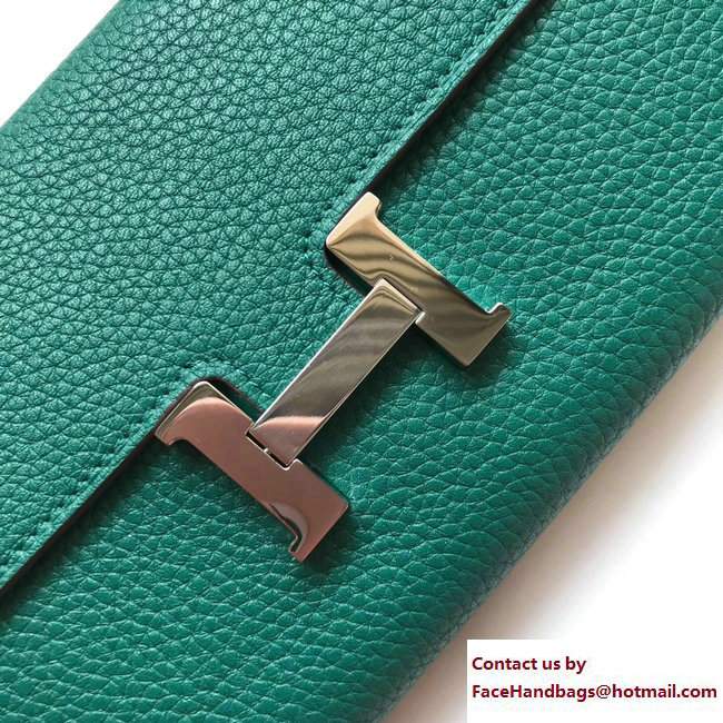 Hermes Togo Leather Constance Long Wallet Green