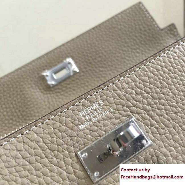 Hermes Togo Leather Kelly Long Wallet Etoupe