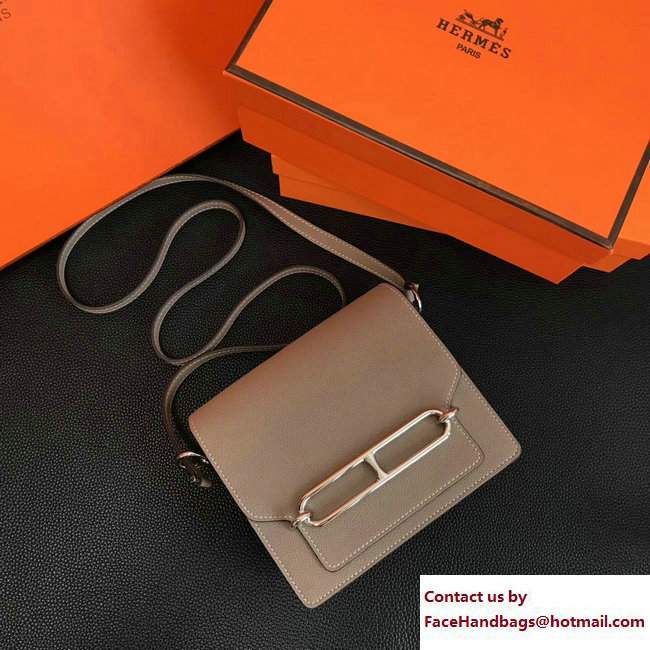 Hermes Togo Leather Sac Roulis Bag Etoupe