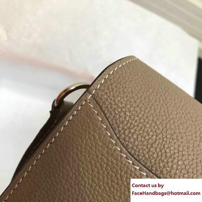 Hermes Togo Leather Sac Roulis Bag Etoupe