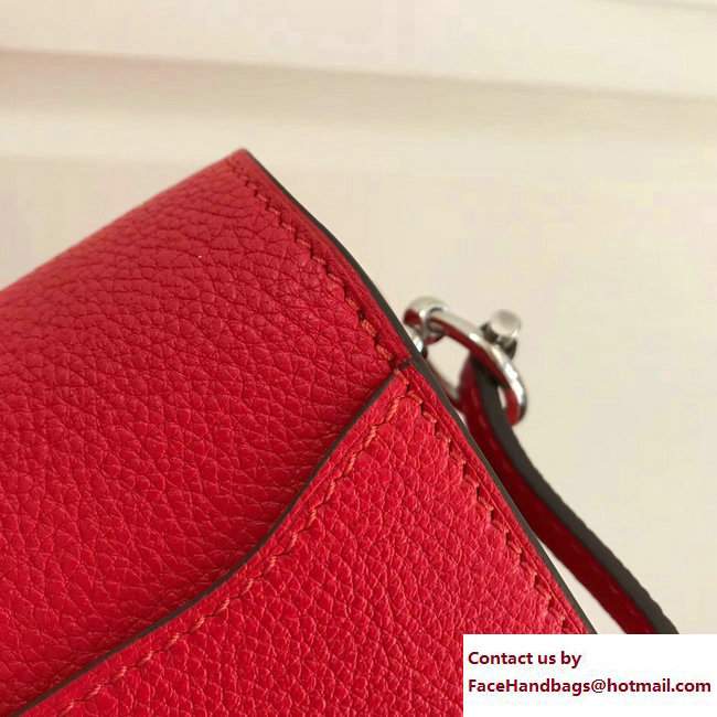 Hermes Togo Leather Sac Roulis Bag Red