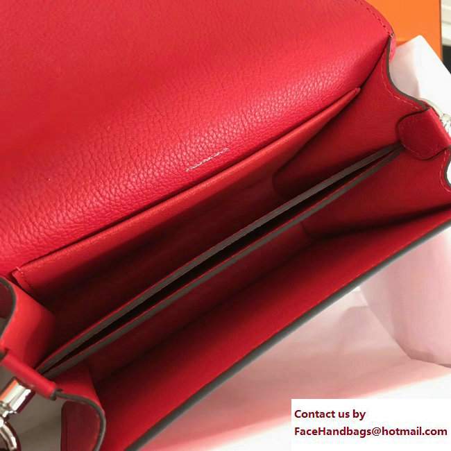 Hermes Togo Leather Sac Roulis Bag Red