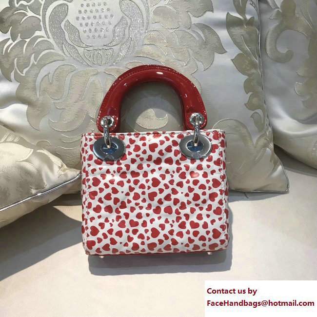 Lady Dior Mini Bag Red Heart 2017