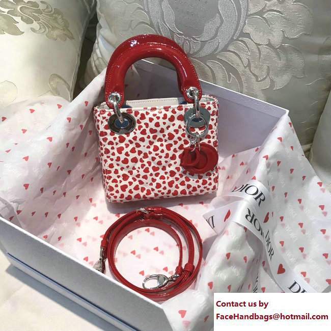 Lady Dior Mini Bag Red Heart 2017