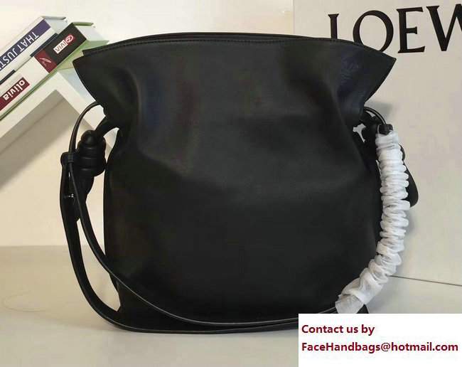 Loewe Flamenco Knot Bucket Bag Black