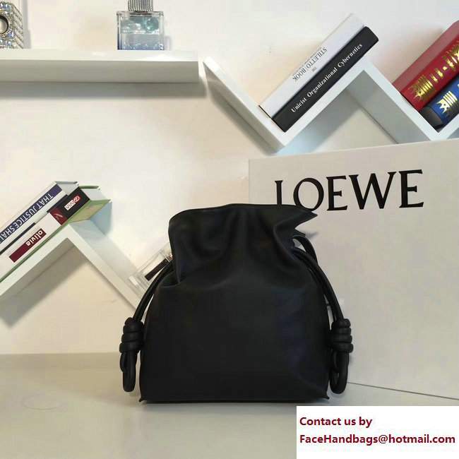 Loewe Flamenco Knot Bucket Bag Black