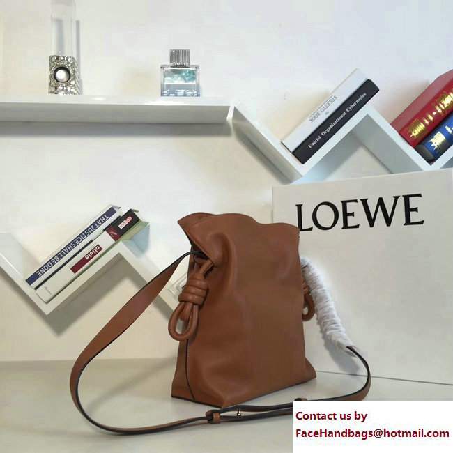 Loewe Flamenco Knot Bucket Bag Tan