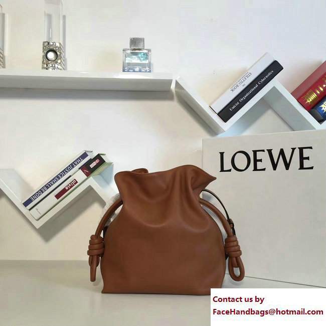 Loewe Flamenco Knot Bucket Bag Tan