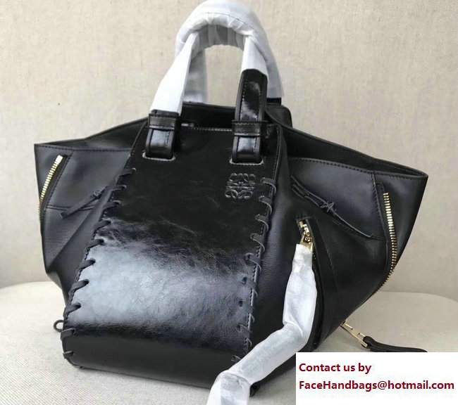 Loewe Hammock Bag Laced Black