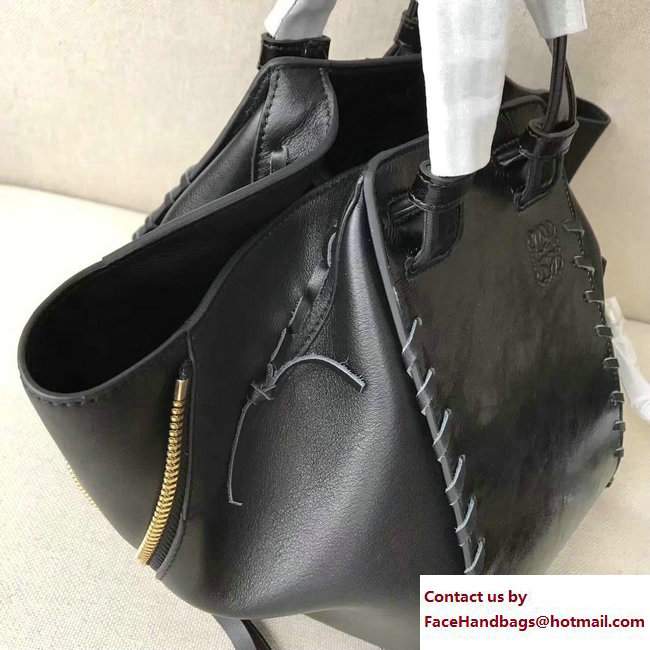 Loewe Hammock Bag Laced Black