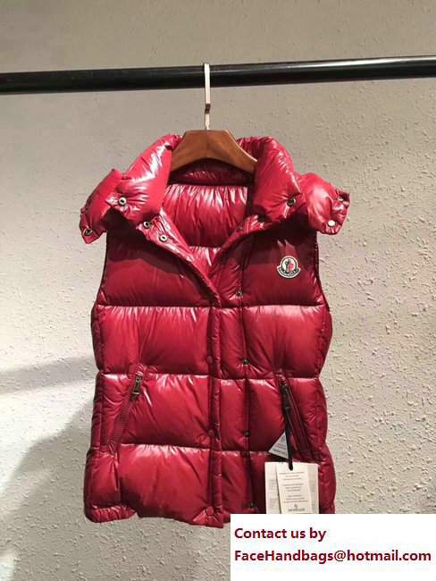 Moncler Down Vest red 2017