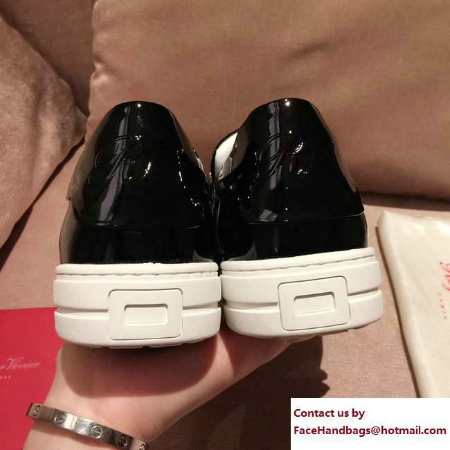 Roger Vivier Heel 3cm Sneakers Patent Black 2017