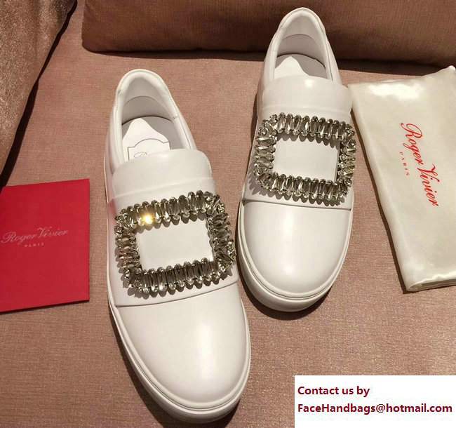 Roger Vivier Heel 3cm Sneakers Patent White 2017