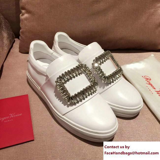 Roger Vivier Heel 3cm Sneakers Patent White 2017