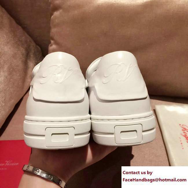 Roger Vivier Heel 3cm Sneakers Patent White 2017