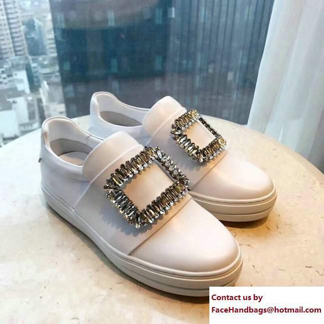 Roger Vivier Heel 3cm Sneakers Patent White 2017