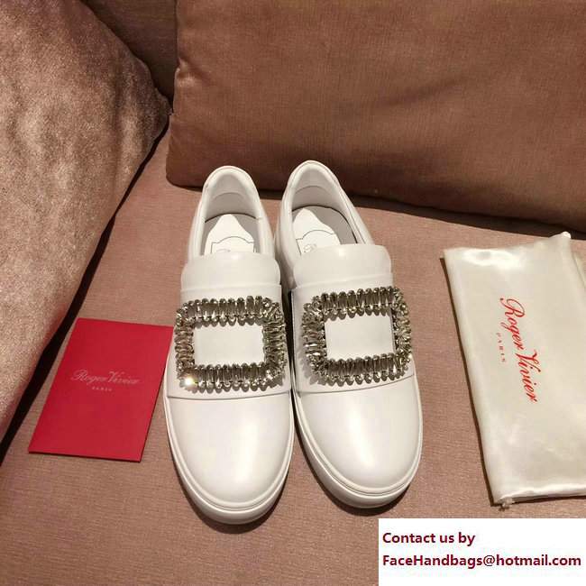 Roger Vivier Heel 3cm Sneakers Patent White 2017