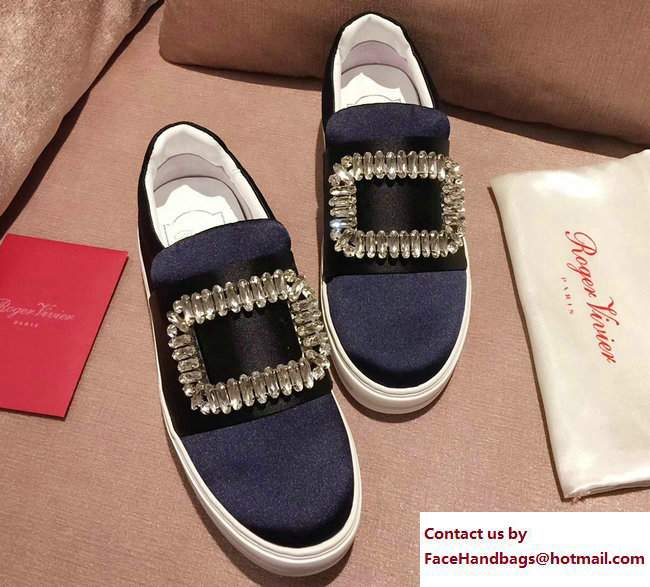 Roger Vivier Heel 3cm Sneakers Silk Blue 2017 - Click Image to Close