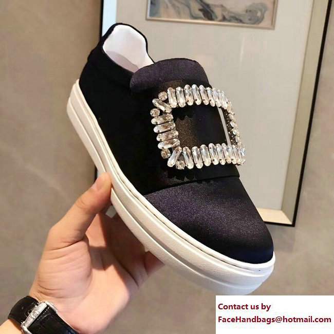 Roger Vivier Heel 3cm Sneakers Silk Blue 2017