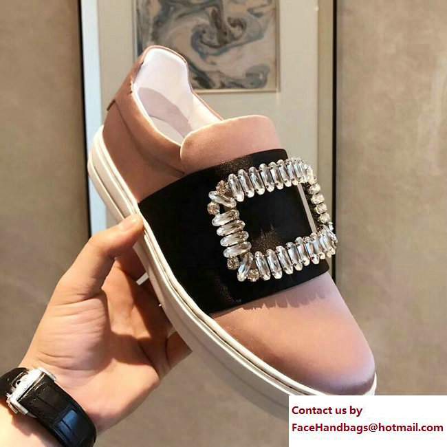 Roger Vivier Heel 3cm Sneakers Silk Light Pink 2017