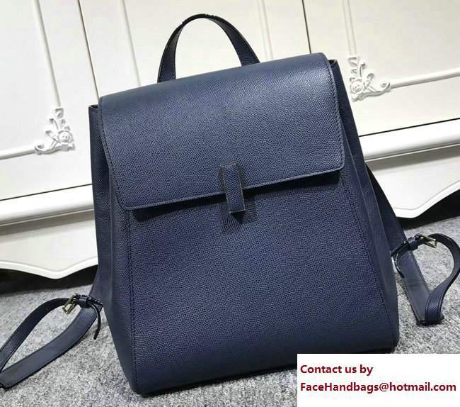 Valextra Iside Backpack Bag Dark Blue