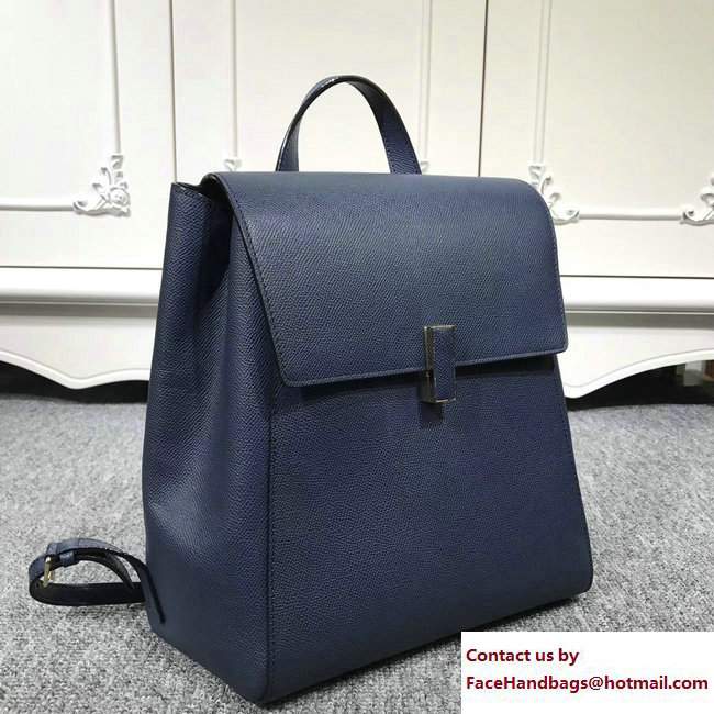 Valextra Iside Backpack Bag Dark Blue