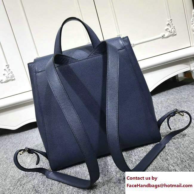 Valextra Iside Backpack Bag Dark Blue