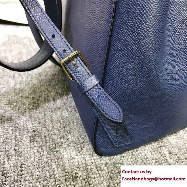 Valextra Iside Backpack Bag Dark Blue