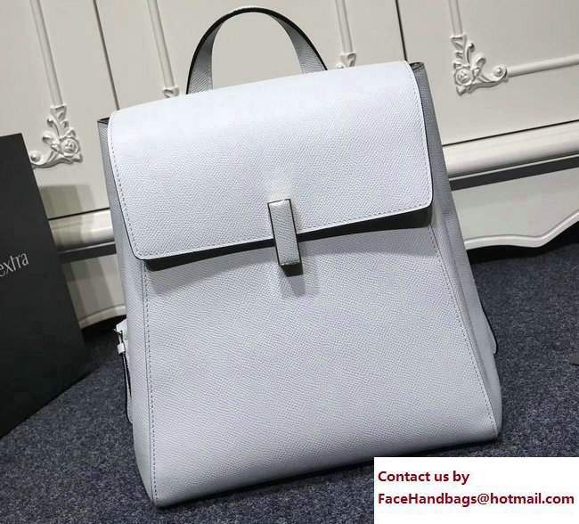 Valextra Iside Backpack Bag Pale Gray