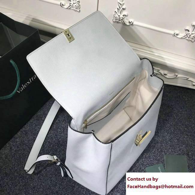 Valextra Iside Backpack Bag Pale Gray