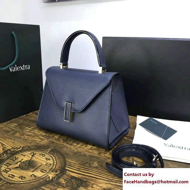 Valextra Iside Mini Bag Navy Blue