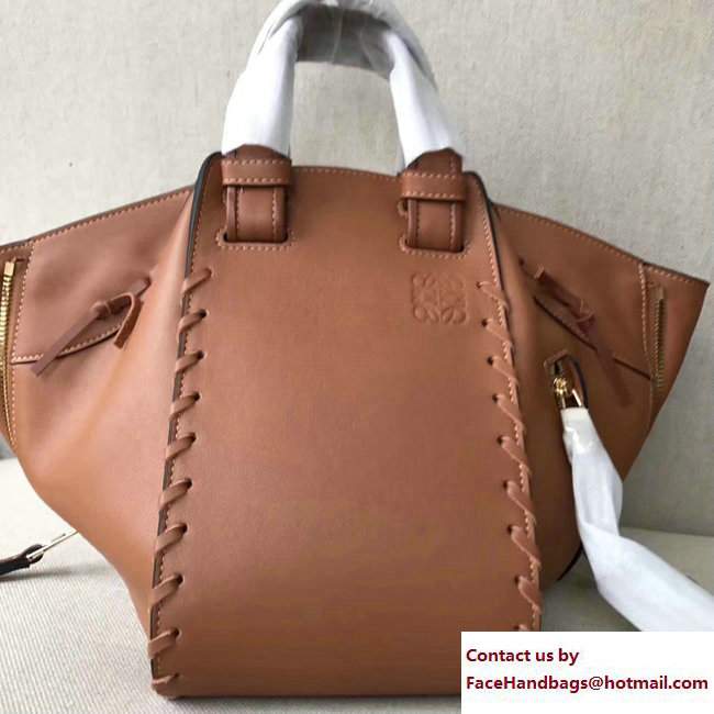 loewe hammock laced bag brown