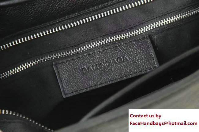 Balenciaga Logo Calfskin North-South Shopping Medium Bag Black 2017