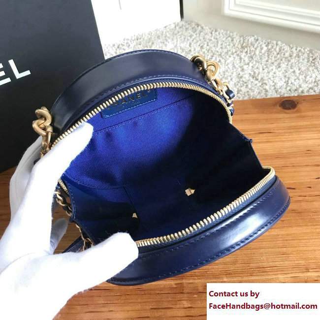 Chanel CC Logo Evening Bag A91946 Blue 2017