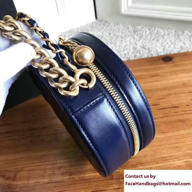 Chanel CC Logo Evening Bag A91946 Blue 2017