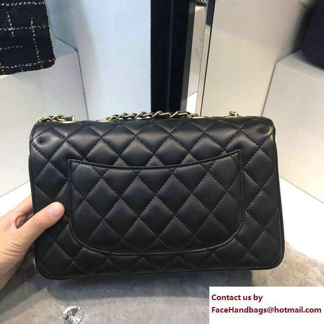 Chanel CC Logo Lambskin Medium Flap Bag A57028 Black Cruise 2018