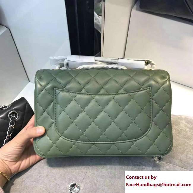 Chanel CC Logo Lambskin Medium Flap Bag A57028 Green Cruise 2018