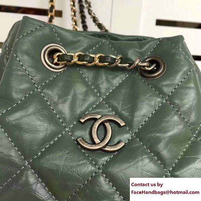 Chanel Gabrielle Backpack Bag A94485 Green 2018