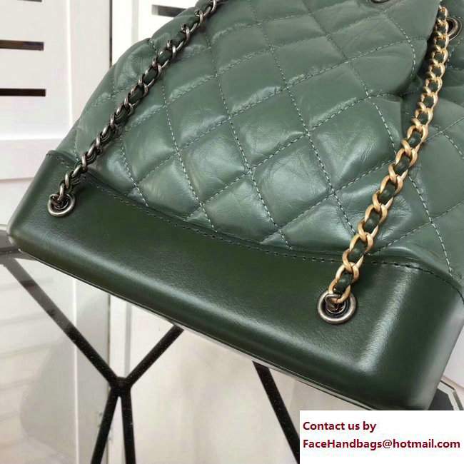 Chanel Gabrielle Backpack Bag A94485 Green 2018