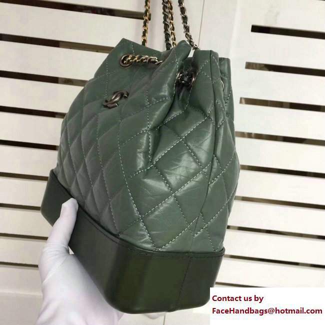 Chanel Gabrielle Backpack Bag A94485 Green 2018