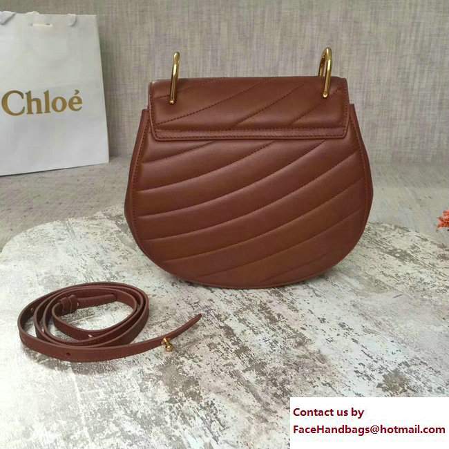 Chloe Quilted Drew Shoulder Bag Brown Spring 2018